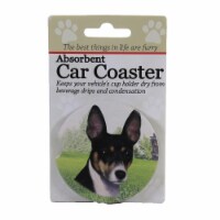 Rat Terrier Car Coaster - One Car Coaster 2.5 Inch, Sandstone - Absorbent 23192