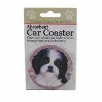 Car Coaster Shih Tzu Black & White Coaster Sandstone Absorbant 23187B