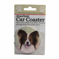 Car Coaster Papillon Car Coaster Sandstone Absorbant Pet Dog 23163
