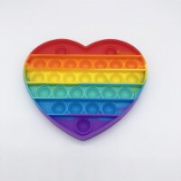 3P Experts Heart Shape EZ-Bubble Push & Pop Silicone Fidget Toy
