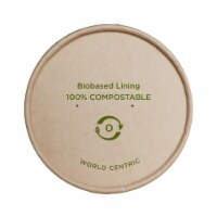 World Centric's Kraft Paper LID w/PLA Lining -For 12-32 Ounce Paper Soup Bowls (Package of
