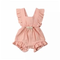 Laurenza's Baby Girls Pink Frill Romper