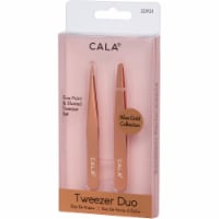 CALA® Slant+Point Tweezer Duo - Rose Gold Perspective: Main