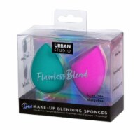 Urban Studio Flawless Blend Makeup Blending Sponges 2 Count - Pink/Teal