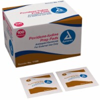 Dynarex PVP Prep Pad Medium Nonwoven Gauze 10 Count(s), 100 /Count