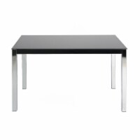 Better Home Products Elliott Tempered Glass Metal Dining Table in Chrome
