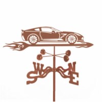 EZ Vane EZ1016-PT Corvette C7 Car Weathervane with Post Mount