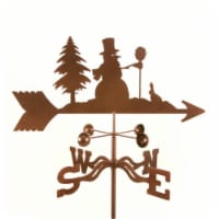 EZ Vane EZ1807-PT Snowman Weathervane with Post Mount