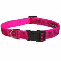 Sassy Dog Wear CAMOUFLAGE-PINK4-C Camouflage Dog Collar- Pink - Large