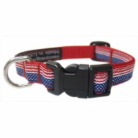 Sassy Dog Wear AMERICAN FLAG1-C American Flag Dog Collar - Extra Small