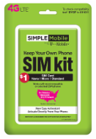 Simple Mobile 4G LTE SIM Card Activation Kit Perspective: Main