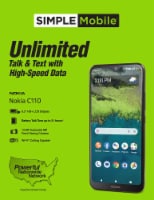 Simple Mobile Nokia C110 32GB Prepaid Smartphone - Green