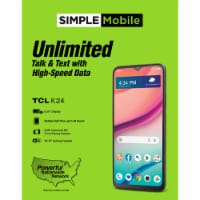 Simple Mobile TCL K24 32GB Prepaid Smartphone - Gray Perspective: Main