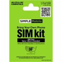 Simple Moble Bring Your Own Phone Prepaid SIM Kit | 3-in-1 CDMA/GSM Sim Cards Perspective: Main