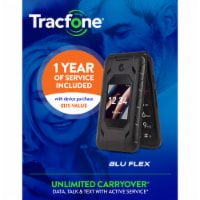 Tracfone BLU FLEX with annual plan bundle 1500Min/Txt/MB Prepaid Smartphone Perspective: Main