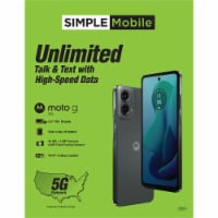 Simple Mobile Moto G 5G Prepaid Smartphone - Gray Perspective: Main