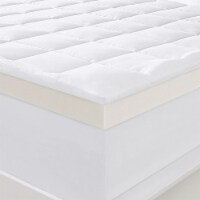 Serta 4  Pillow-Top and Memory Foam Mattress Topper - King