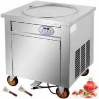 1800W Single Round Pan Fried Ice Cream Roll Machine 110V/60Hz 50Cm Pan Size