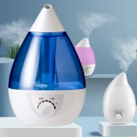 Water Drop Shape Humidifier 3L Large Capacity with Colorful LED Night Light, Filter Free
