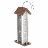 Stokes Select Wood Tower Bird Feeder - White/Brown