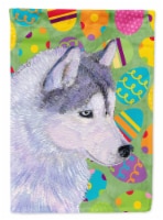 Carolines Treasures  SS4809GF Siberian Husky Easter Eggtravaganza Flag Garden Si