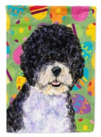 Carolines Treasures SS4835GF Portuguese Water Dog Easter Eggtravaganza Flag Gar