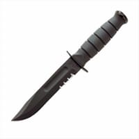 KA-BAR Knives 212598 Short Knife Black Hard Sheath Serrated Edge