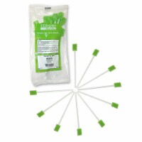 Toothette 6 Inch Length Oral Swabstick with Green Foam Tip 6072, 10 Ct
