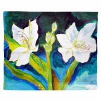 Betsy Drake TP1139 24 x 30 in. White Lilies Outdoor Wall Hanging