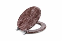 J&V Textiles Round Toilet Seat With Easy Clean & Change Hinge