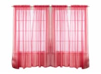J&V TEXTILES 4-Pack Value: Solid Sheer Window Curtain Panels