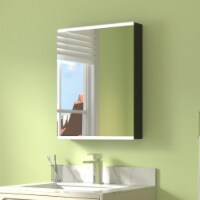 ExBrite 20 in. W x 26 in. H LED Bathroom Light Medicine Cabinet with Mirrors Left Side