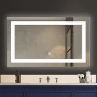 ExBrite 40 W x 24 H Bathroom Vanity Mirror with LED Light Front Lighting Mirrors