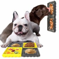 4 PCS Dog Bowl Slow Feeder with Suctions to The Wall or Floor for Dogs and Cats