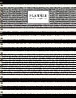 2022 Classic Stripe Large Weekly Monthly Planner + Coordinating Planning Stickers Perspective: Main