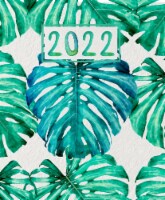 2022 Tropical Foliage Medium Monthly Planner Perspective: Main