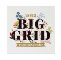 TF Publishing 2025 Big Grid Floral Wall Calendar Perspective: Main