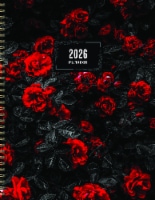 2026 Red Roses Large Weekly Monthly Planner by TF Publishing Perspective: Main