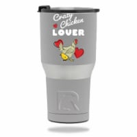 MightySkins RTTUM2017-Crazy Chicken Lover Skin for RTIC 20 oz Tumbler 2017 - Crazy Chicken Lo