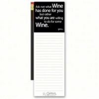 Grimm  Ask Not What Wine Has Done for You But Rather Magnetic Note Pad with Pencil