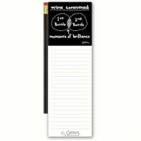 Grimm  Wine Consumed Moments of Brilliance Magnetic Note Pad with Pencil