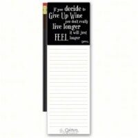 Grimm  If You Decide to Give Up Wine You Dont Really Magnetic Note Pad with Pencil