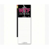 Grimm  Wtf Wine Time Finally Magnetic Note Pad With Pencil