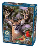 Cobble Hill One Deer Two Cardinals Puzzle Perspective: Main