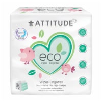 Attitude Eco Wipes Lingettes, Biodegradable 72 Count 3 Pack