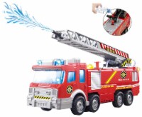 Top Race Fire Truck w/ Water Pump, Ext. Rescue Ladder, Lights & Sirens