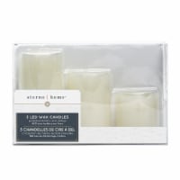 Sterno Home™ Wax Melted-Look Flameless LED Mini Pillar Candle Trio - Cream Perspective: Main