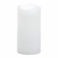 Night Splendor™ Unscented Flameless LED Wax Pillar Candle - White Perspective: Main
