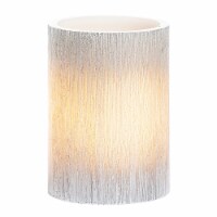 Sterno Home Flat Top Pillar Candle - Silver Perspective: Main