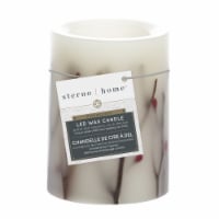 Sterno Home Inclusion Red Berries & Twigs Pillar LED Candle